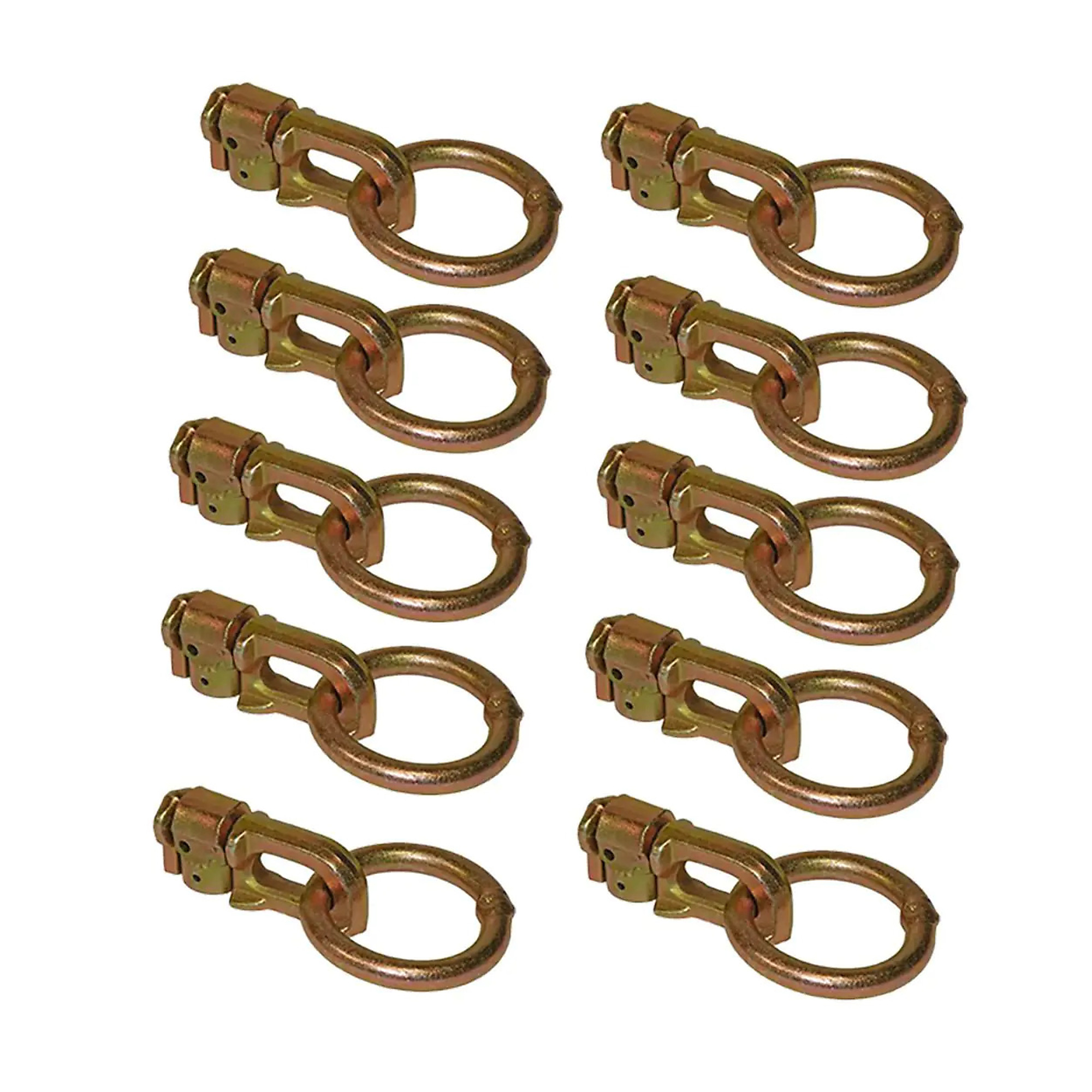 Ancra, 10-Pack O-Track Double Stud Tie-Off Fitting, 2K Working Load Limit, 1 inch Ring ID, Model# DS-8006-10